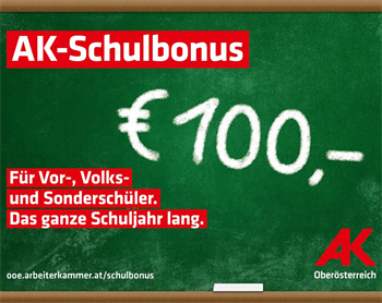 Plakat Schulbonus