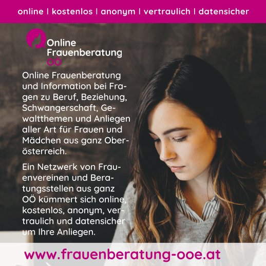 Plakat Online Frauenberatung